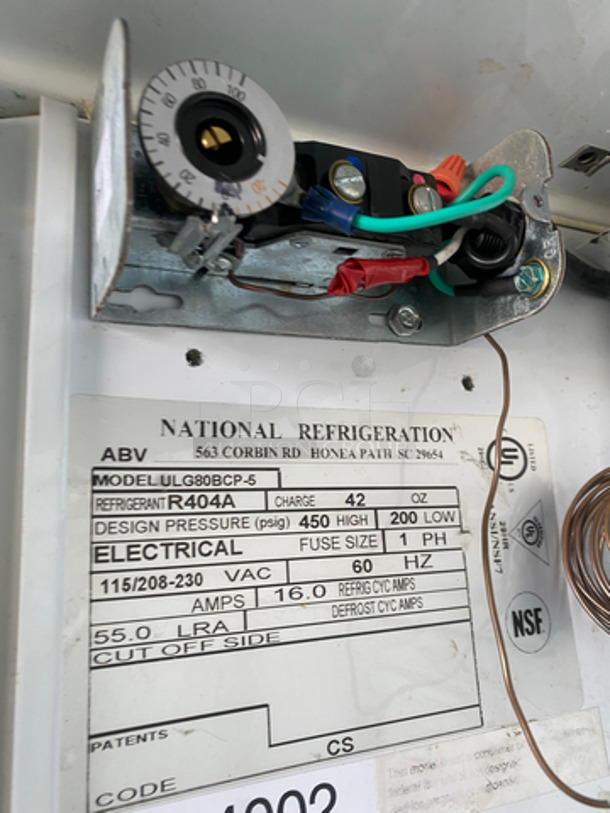 National Refrigeration Commercial 3 Door Reach In Freezer Merchandiser! With View Through Doors! With Poly Coated Racks! Model: ULG80BCP-5 115/208/230V 60HZ 1 Phase - Image 8 of 9