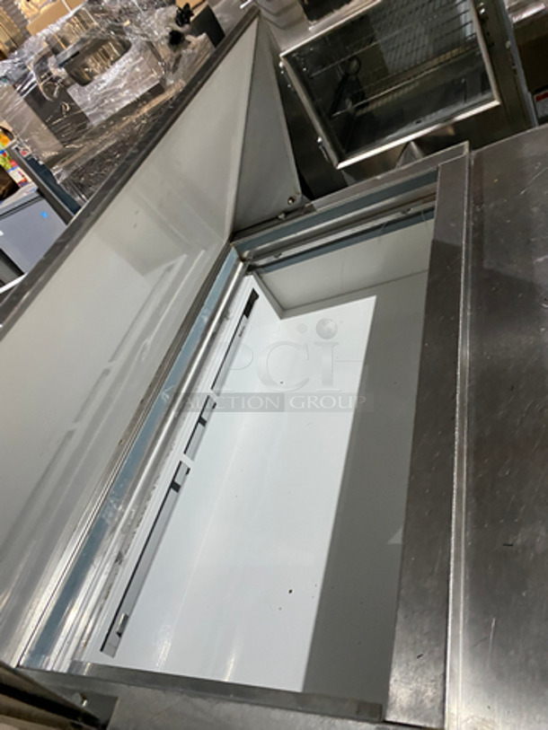 WOW! Artic Air Commercial Refrigerated Sandwich/Salad Prep Table! With Single Door Storage Space Underneath! With Poly Coated Rack! All Stainless Steel! On Casters! Model: AST28R SN: 5082984 115V 60HZ - Image 8 of 10