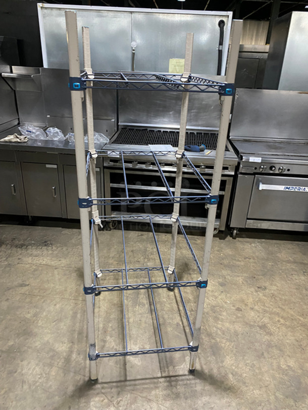 Blue Finish 4 Tier Shelving Unit! - Image 2 of 4