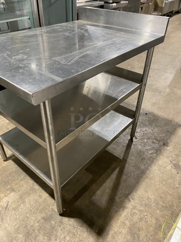 Solid Stainless Steel Work Top/ Prep Table! With Storage Space Underneath! On Legs! - Image 3 of 6