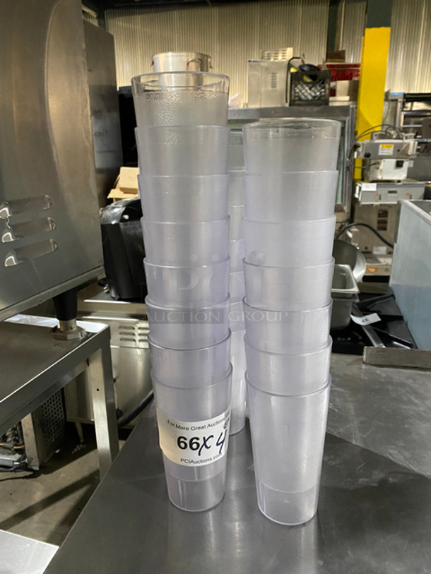 Clear Poly Pebbled Tumbler Cups! 4x Your Bid!