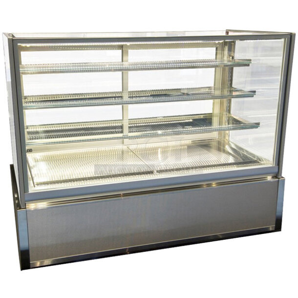 BRAND NEW SCRATCH AND DENT! Federal Industries ITRSS6034-B18 Stainless Steel Commercial Floor Style Open Grab N Go Display Case Refrigerated Merchandiser. 115 Volts, 1 Phase. Stock Picture Used as Gallery. Cannot Test Due To Missing Power Cord - Image 1 of 6
