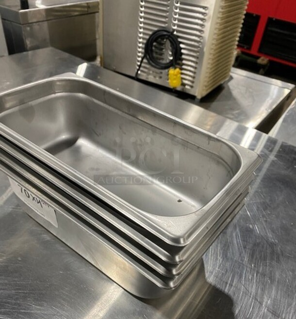Winco Stainless Steel Food Steam Pans! 4X Your Bid! MODEL SPJL304 - Image 2 of 8