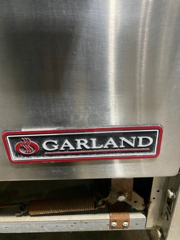 NICE! Garland Commercial Electric Powered Flat Griddle With Right Side Hot Plate! Griddle Has Side Splashes! With Back Splash! With Oven Underneath! All Stainless Steel! On Legs! WORKING WHEN REMOVED! Model: S6861R24L SN: 0009RE087R 208V 60HZ 3 Phase - Image 9 of 12