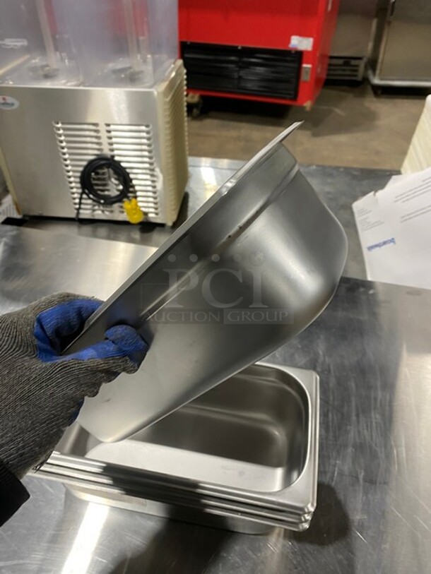 Winco Stainless Steel Food Steam Pans! 4X Your Bid! MODEL SPJL304 - Image 4 of 8