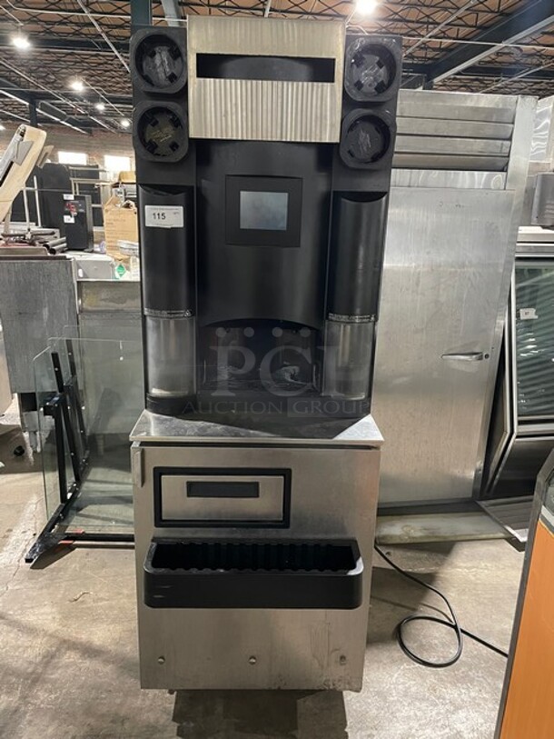 Manitowoc Multiplex All Stainless Steel Smoothie Workstation! On Single Door Undercounter Cooler With Poly Bins! On Casters! Model: MB81 SN: 1708150000104 115V 1PH - Image 1 of 11