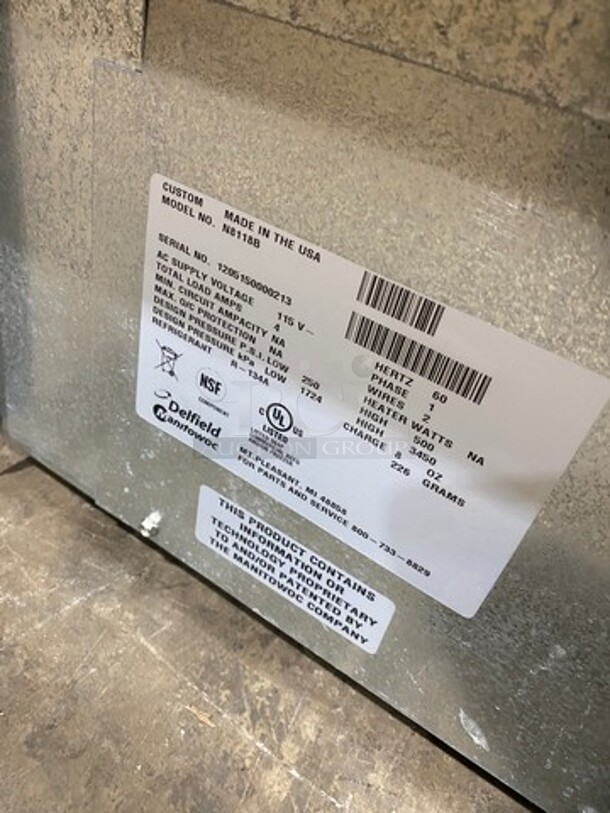 Delfield Commercial Drop In Cold Pan! Solid Stainless Steel! Model: N8118B SN:1205150000213 115V 1PH - Image 5 of 6