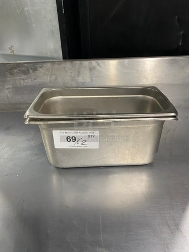 Commercial Steam Table/ Prep Table Food Pans! All Stainless Steel! 2x Your Bid!