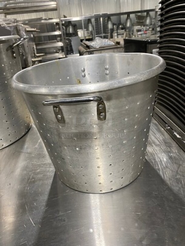 Metal Perforated Pot! With Handles! - Image 3 of 5