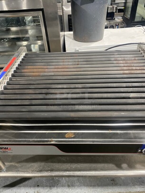 APW Wyott Commercial Countertop Hot Dog Roller Grill! All Stainless Steel! On Legs! Model: HRS755T SN: 022441105049 208/240V 60HZ 1 Phase - Image 8 of 11