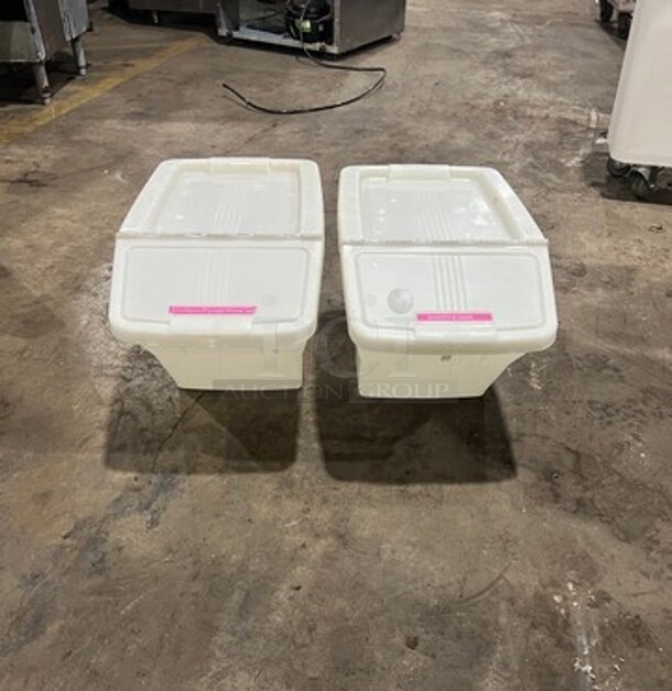 Tucker Countertop White Poly Ingredient Bin! 2x Your Bid! - Image 1 of 6