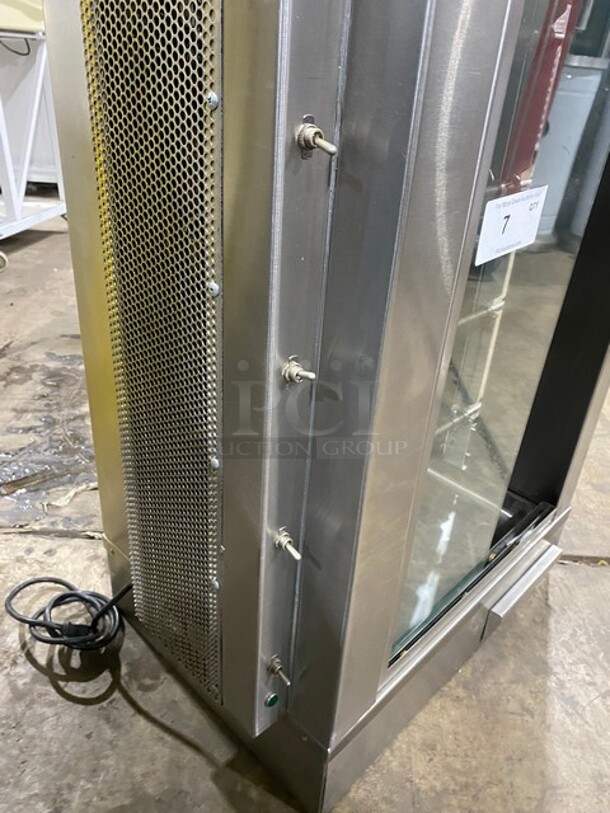 AMAIZING! Attias Commercial Countertop Rotisserie Machine! With View Through Door! Electric Powered! All Stainless Steel! Working When Removed! - Image 7 of 8