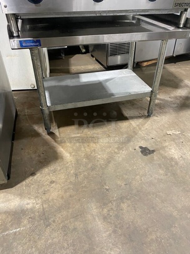 LATE MODEL! 2021 Spectrum Commercial Natural Gas Powered Char Broiler Grill! With Back And Side Splashes! On Small Legs! On Equipment Stand! With Storage Space Underneath! All Stainless Steel! On Legs! Model: NGCB36R SN: NGCB365040001116 - Image 8 of 10