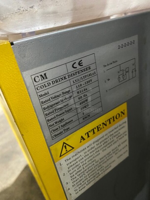 Commercial Countertop Dual Hopper Refrigerated Beverage Dispenser! Model: LYJLYP18L 110/130V - Image 7 of 8