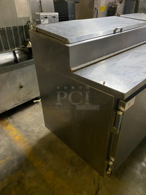 Beverage Air Commercial Refrigerated Pizza Prep Table! With 2 Door Storage Space! All Stainless Steel! Model: DP67 SN: 11803910 115V 60HZ 1 Phase - Image 4 of 10