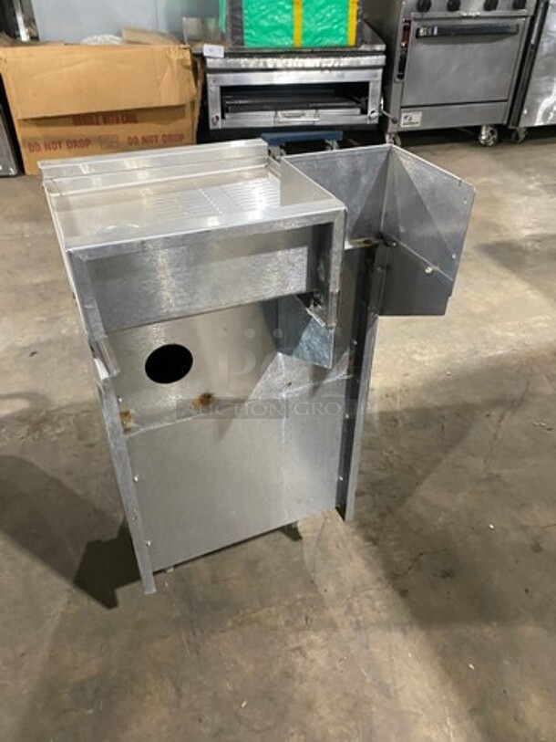 Perlick Under The Counter Drainboard! With Back Splash! With Storage Space Underneath! All Stainless Steel! On Legs! - Image 3 of 8