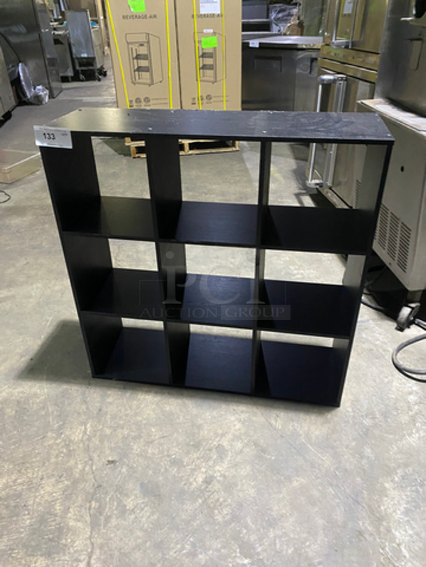 NICE! Black Wooden 9 Cube Storage Organizer!