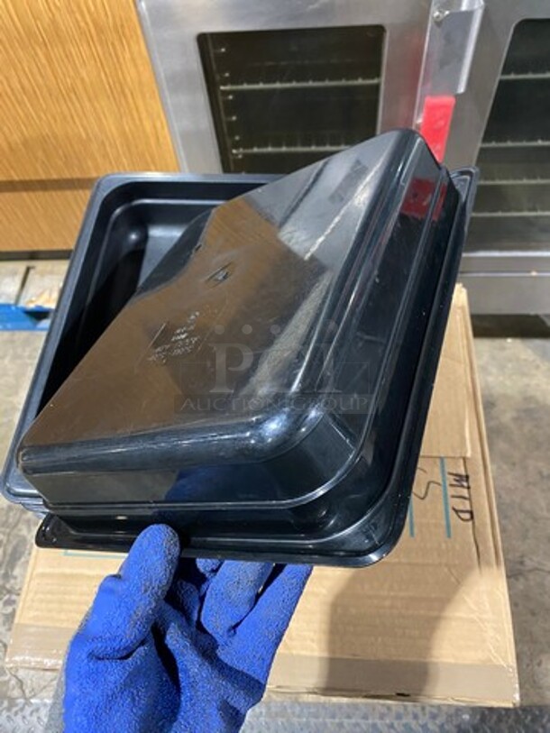 Cambro Black Poly 1/2x2.5" Food Containers! 8x Your Bid! - Image 7 of 9