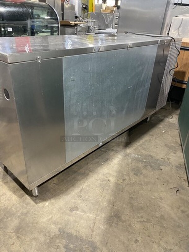 Perlick 84 Inch Refrigerated Bar Back Cooler! With 3 Solid Doors! Model BS3DS Serial 511451! 115V 1 Phase! On Legs!  - Image 3 of 9
