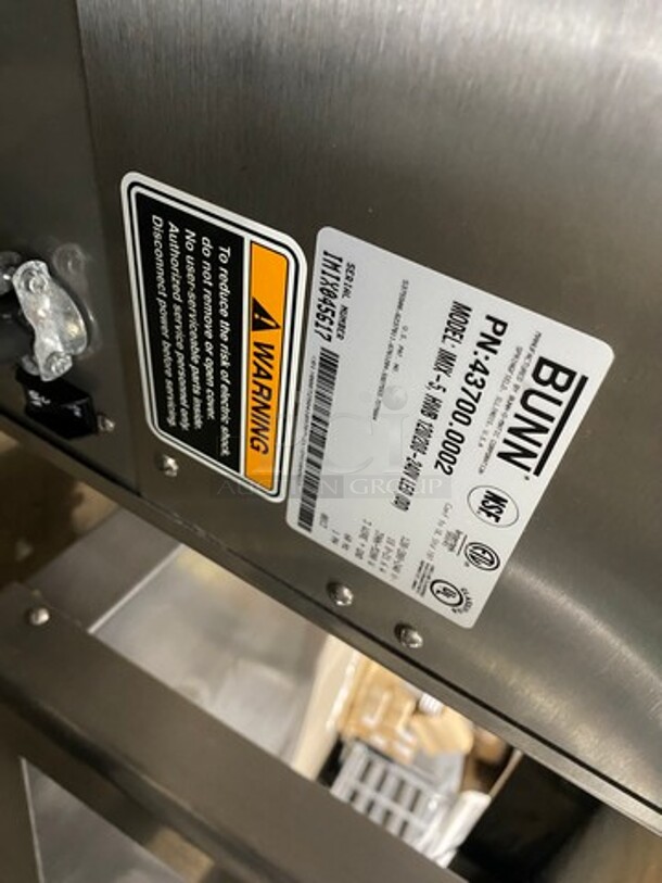 Bunn Commercial Countertop Hot Beverage Dispenser! Model: IMIX5 SN: IMIX045617 120/208/240V 60HZ 1 Phase - Image 7 of 8