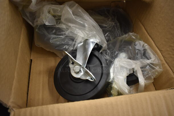 10 Boxes of 4 BRAND NEW! Metal Commercial Casters. 10 Times Your Bid!