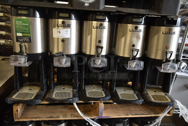 20 Fetco Luxus Stainless Steel Countertop Hot Beverage Dispensers. 20 Times Your Bid!