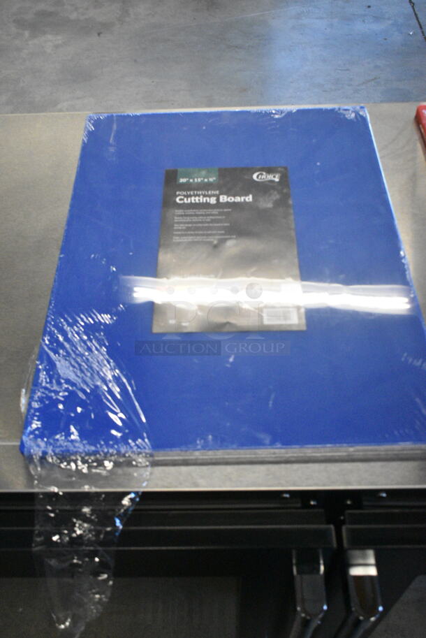 2 BRAND NEW SCRATCH AND DENT! Items Including 40720155BL BOARD CUT 20X15X.5 BLUE POLY, CHOICE, 40720155RD Choice 20" x 15" x 1/2" Red Polyethylene Cutting Board. 2 Times Your Bid!  - Image 1 of 5