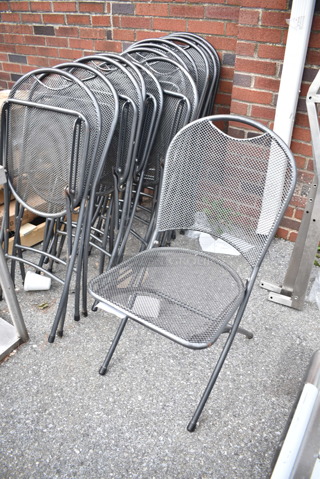 14 Kettler QH341620 Black Metal Folding Patio Chairs. 14 Times Your Bid!