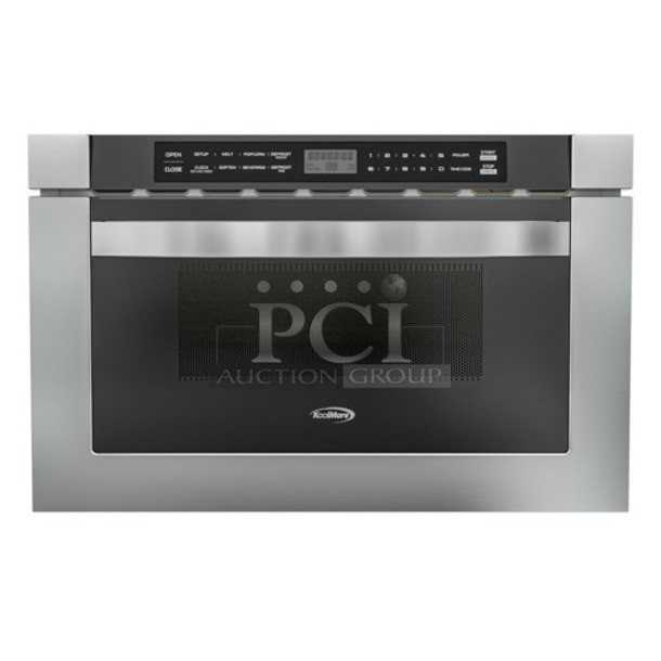 BRAND NEW SCRATCH AND DENT! 2023 KoolMore KM-MD-1SS Stainless Steel Commercial Countertop Drawer Style Microwave Oven. 120 Volts, 1 Phase. - Image 1 of 8