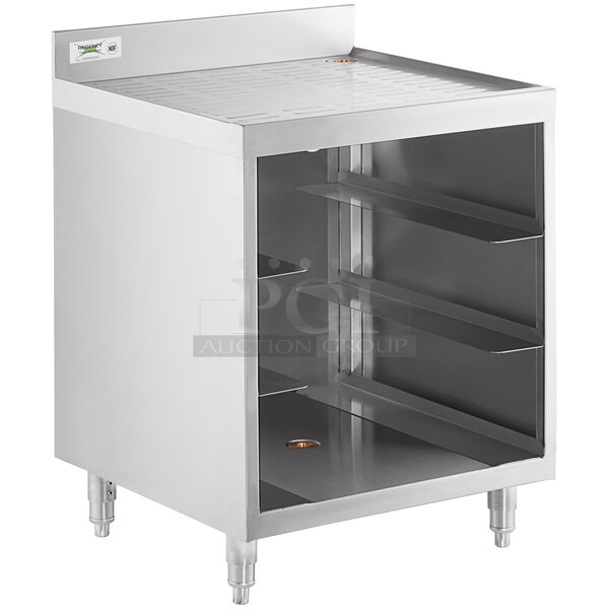 BRAND NEW SCRATCH AND DENT! Regency 600GRSU2324C Stainless Steel Corrugated Top Glass Rack Storage Unit - 23