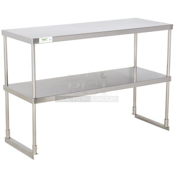 BRAND NEW SCRATCH AND DENT! Regency 600DOS1848 Stainless Steel Double Deck Overshelf - 18