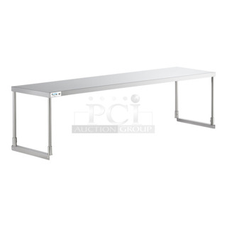 BRAND NEW SCRATCH AND DENT! Avantco 178SS1870 18" x 70 3/8" Stainless Steel Single Deck Overshelf