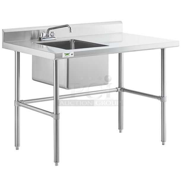 BRAND NEW SCRATCH AND DENT! Regency 600ST3048L Stainless Steel Single Bay Sink in Counter. No Legs. 