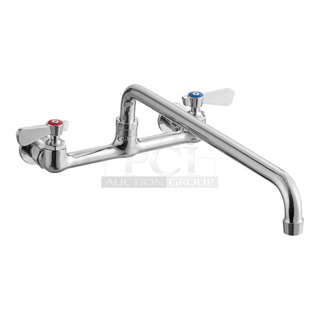 BRAND NEW SCRATCH AND DENT! Regency 600FW816 Wall Mount Faucet with 8" Centers and 16" Swing Spout