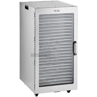 BRAND NEW SCRATCH AND DENT! Avantco 177LT93 24 Tray Stainless Steel Food Dehydrator with Glass Door. 120 Volts, 1 Phase. 