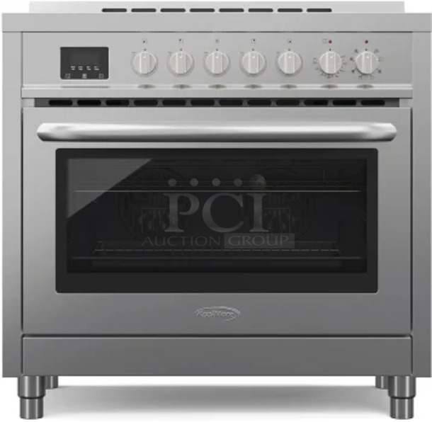 BRAND NEW SCRATCH AND DENT! KoolMore KM-FR36EE-SS Stainless Steel Electric Powered Range w/ Oven. 240 Volts. - Image 1 of 8