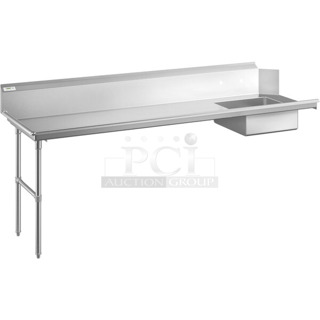 BRAND NEW SCRATCH AND DENT! Regency 600DDT96L Stainless Steel 16 Gauge 8' Soiled / Dirty Dish Table - Left Drainboard