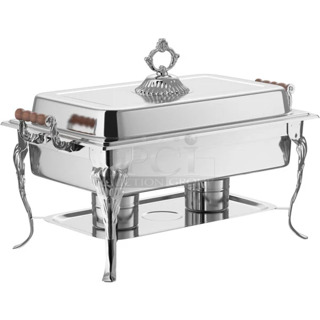 BRAND NEW SCRATCH AND DENT! Choice 407DL200A Stainless Steel Classic 8 Qt. Full Size Chafer
