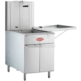 BRAND NEW SCRATCH AND DENT! 2024 Avantco 177FBF1824NG Stainless Steel Natural Gas 110-125 lb. Flat Bottom Funnel Cake / Donut Fryer. 90,000 BTU 