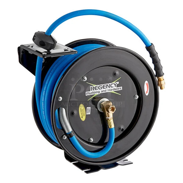BRAND NEW SCRATCH AND DENT! Regency 600HRPC50NS Open Powder-Coated Steel Hose Reel with 50' Hose - Image 1 of 4