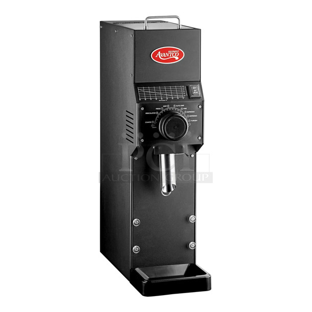 BRAND NEW SCRATCH AND DENT! Avantco 177BCG3 Metal Commercial Countertop 3 lb. Bulk Coffee Grinder. 110 Volts, 1 Phase. Tested and Working! - Image 1 of 3