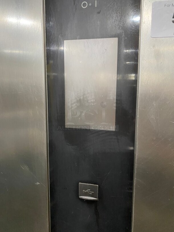 WOW! Electrolux Air-O-Steam Natural Gas Touch Line Combi Convection Oven! With View Through Door! Metal Oven Racks! With Open Underneath Storage Space! All Stainless Steel! On Legs! Model: AOS102GTP1 SN: 20404001 - Image 7 of 10