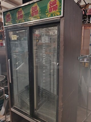 TRUE Merchandise Refrigerator on casters!