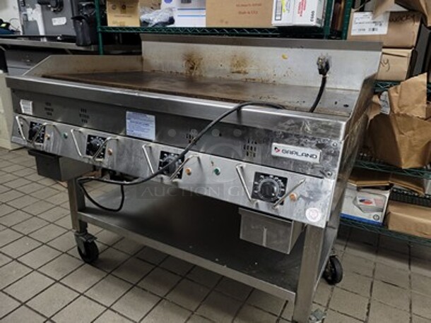 48" Natural Gas|Garland Griddle W/ Stand on casters! - Image 3 of 5