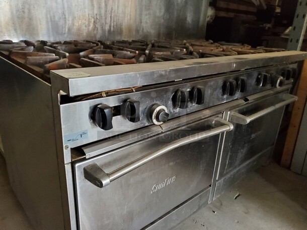 SUNFIRE X60-10RR Propane 10 Burner Stove W/ 2 Ovens 59X33X36 - Image 11 of 12