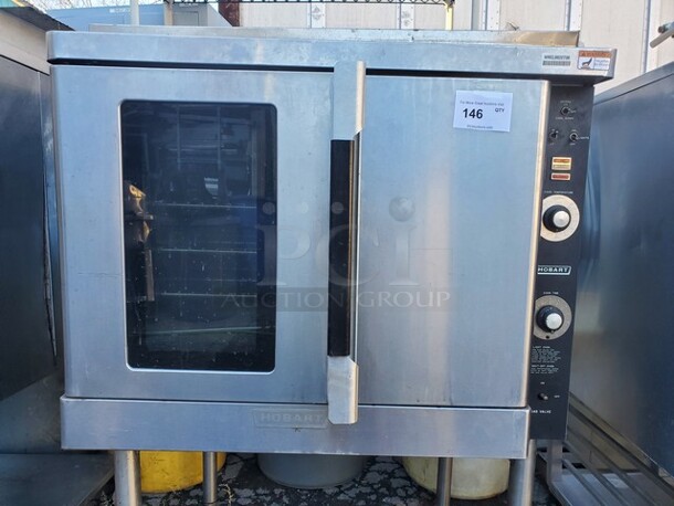 Hobart Natural Gas Full Size Single Deck Convection  38X36X55 (missing one Knob) on legs!! - Image 2 of 9