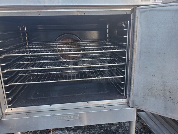 Hobart Natural Gas Full Size Single Deck Convection  38X36X55 (missing one Knob) on legs!! - Image 8 of 9