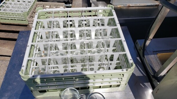 Lot of 22 Glasses and a 25-Compartment Glass Rack! - Image 2 of 2