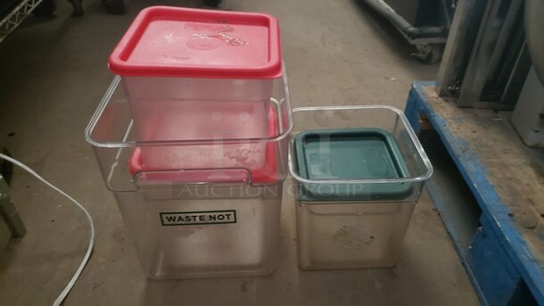 Lot of 6 Food Storage Containers