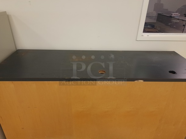 Filing Cabinet and Wooden Unit.
15X26.5X52 and 72X24X3. 2 Times Your Bid! (Main Building)  - Image 4 of 5